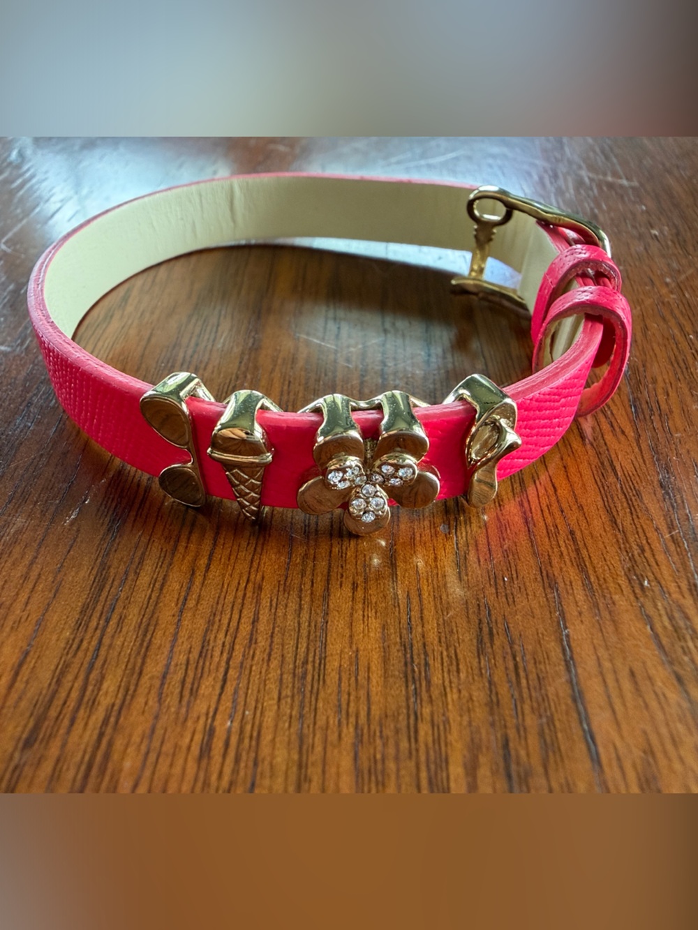 KEEP Collective summer theme Women's Pink Leather Bracelet